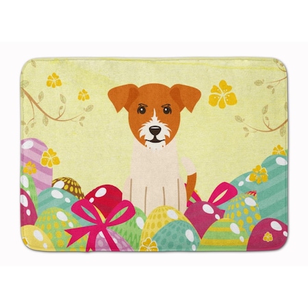 Carolines Treasures Easter Eggs Jack Russell Terrier Machine Washable Memory Foam Mat BB6108RUG